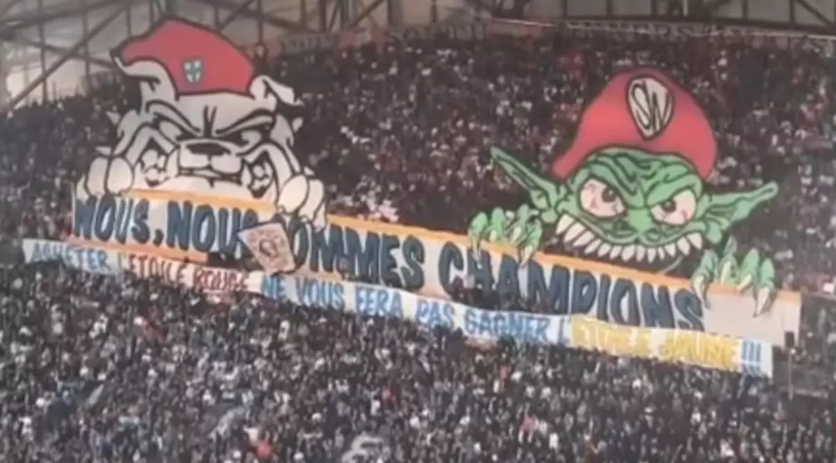 Banner senzațional al suporterilor OM: ”PSG, poți cumpăra pe Steaua Roșie Belgrad, dar nu și Liga Campionilor!”