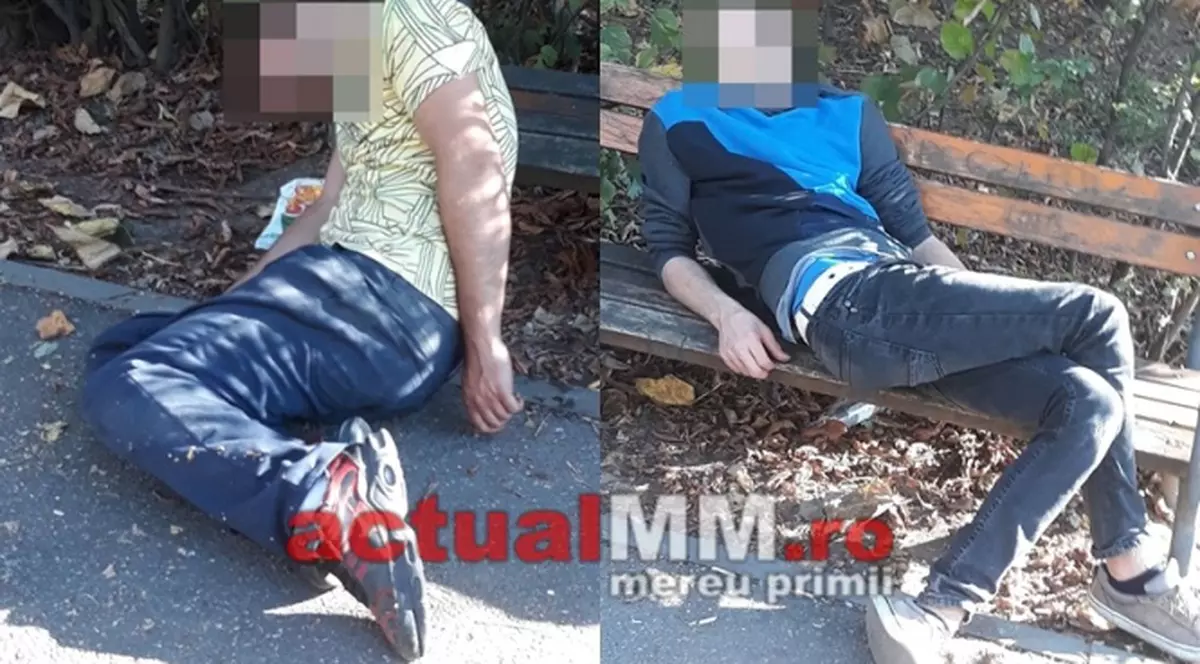 Imagini șocante cu doi tineri drogați pe străzile din Baia Mare. Drogul ”zombie” face ravagii în oraș
