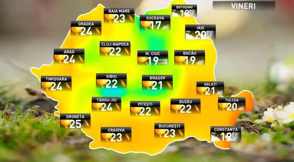 Prognoza meteo pentru 12 octombrie. Vremea este neobișnuit de caldă în mai multe zone din țară