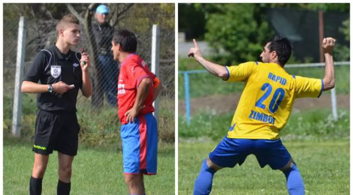 Arbitrul Nicușor Pop, bătut de jucătorul Marian Silaghi, la meciul Rapid Zimbor - Agronova Dragu. ”Centralul” a fost și deposedat de fluier
