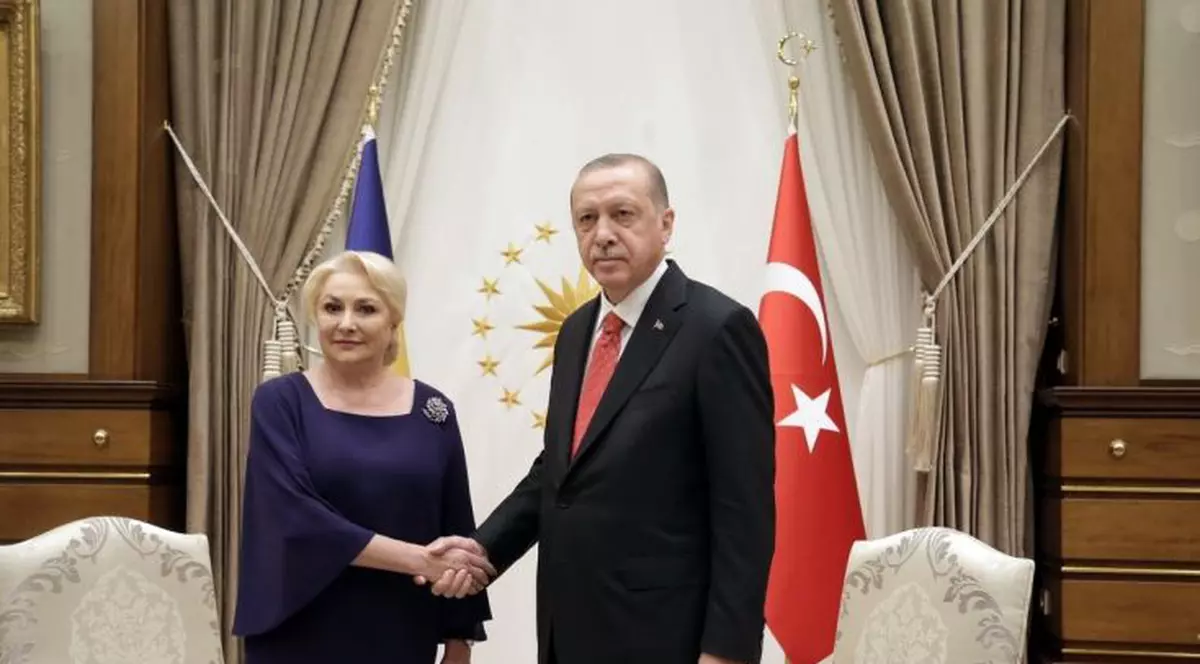 FOTO&VIDEO/ Imagini de la întâlnirea Vioricăi Dăncilă cu Recep Erdogan. Premierul a participat și la un dineu oferit în onoarea sa de președintele turc