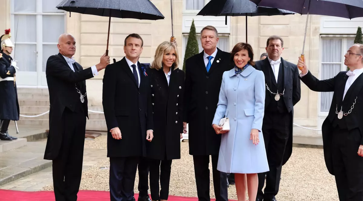 klaus iohannis, poza cu emmanuel macron