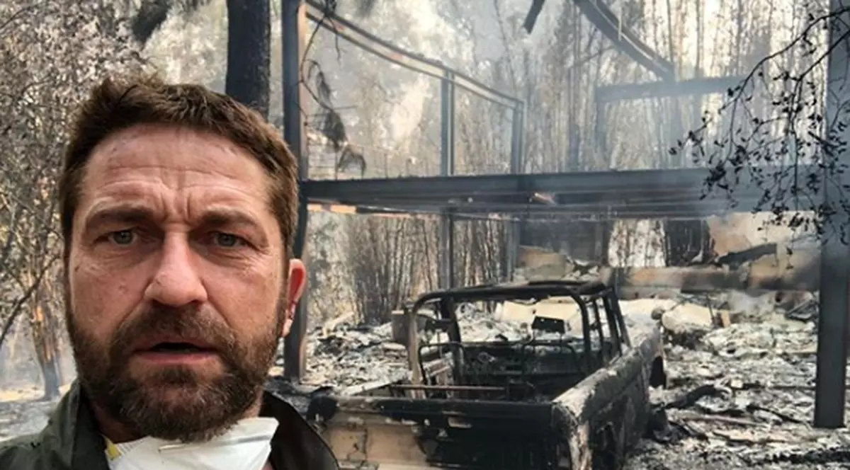 Gerard Butler e devastat. Casa lui a fost făcută scrum de incendiile care au cuprins California FOTO: Instagram