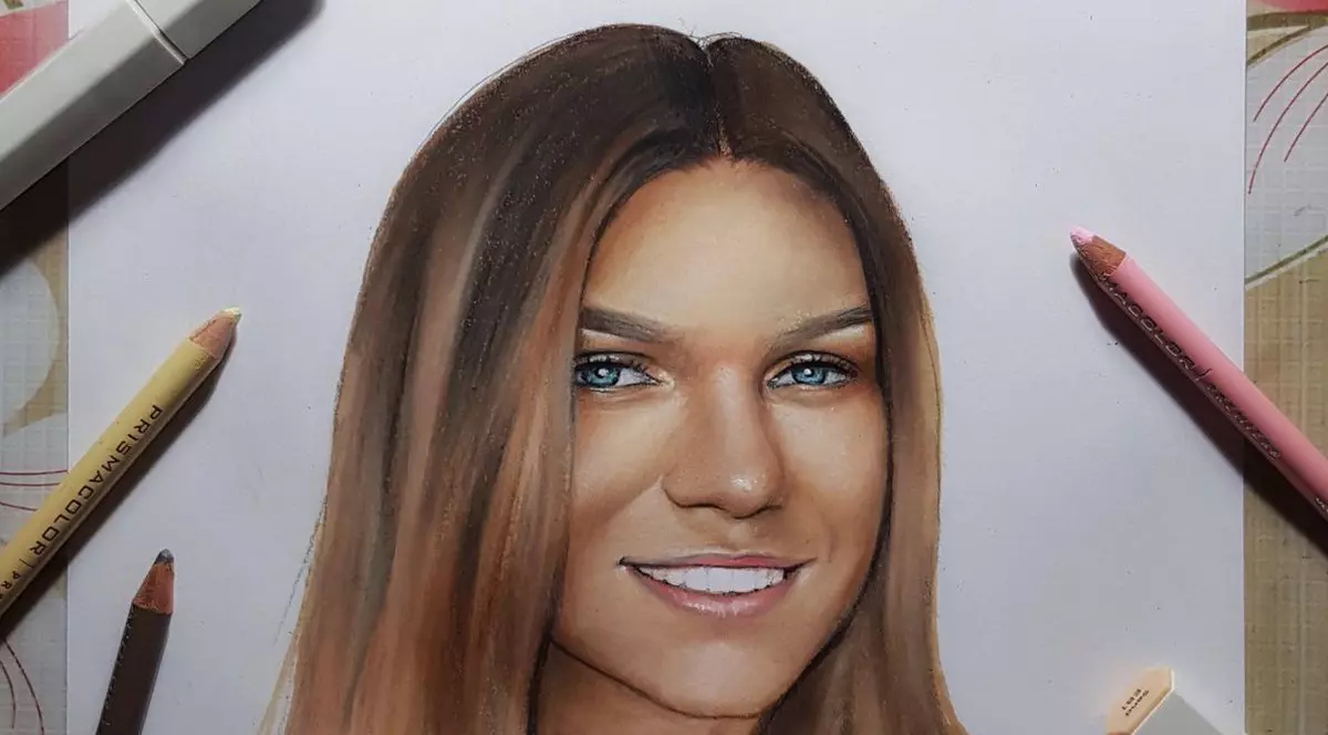 Simona Halep a fost desenată de un tânăr de 19 ani