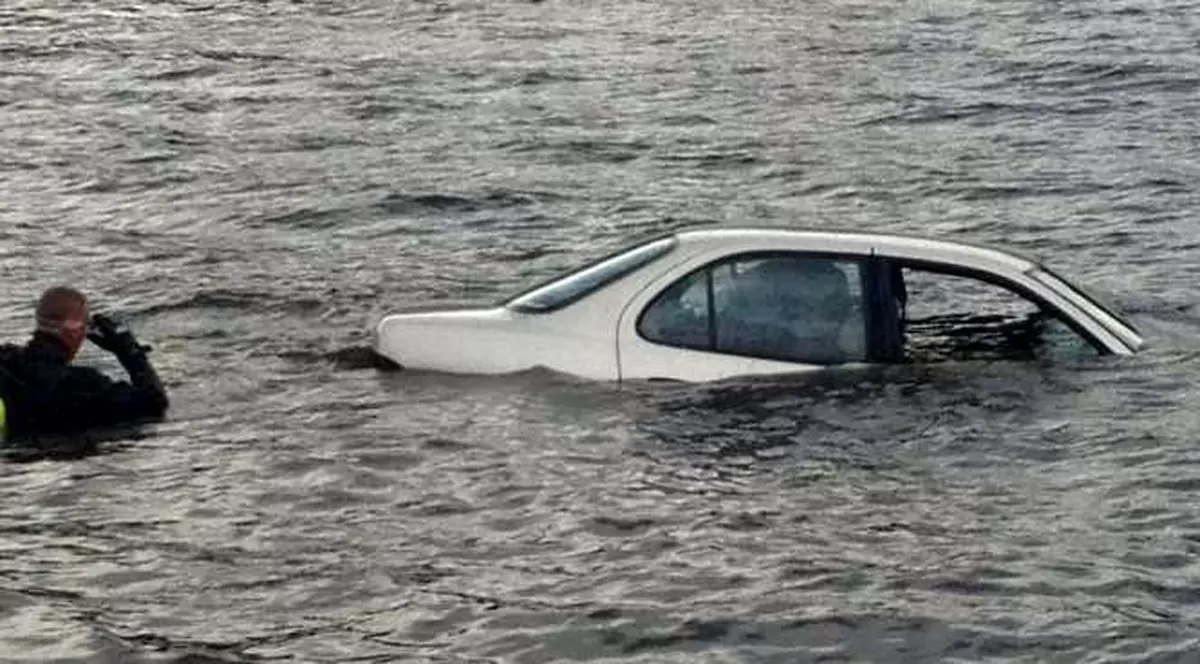 O șoferiță și-a scufundat mașina de frica unui păianjen