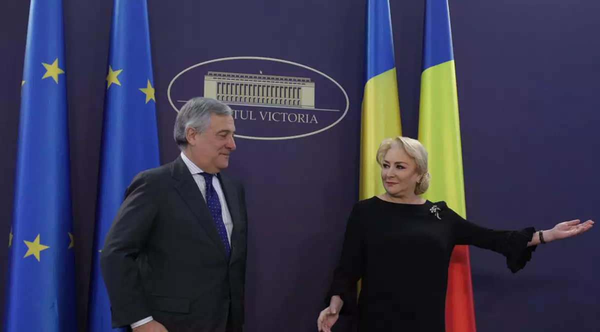 VIDEO / Preşedintele Parlamentului European, primit de Viorica Dăncilă la Palatul Victoria: "A venit momentul să accelerăm aderarea României la Schengen"