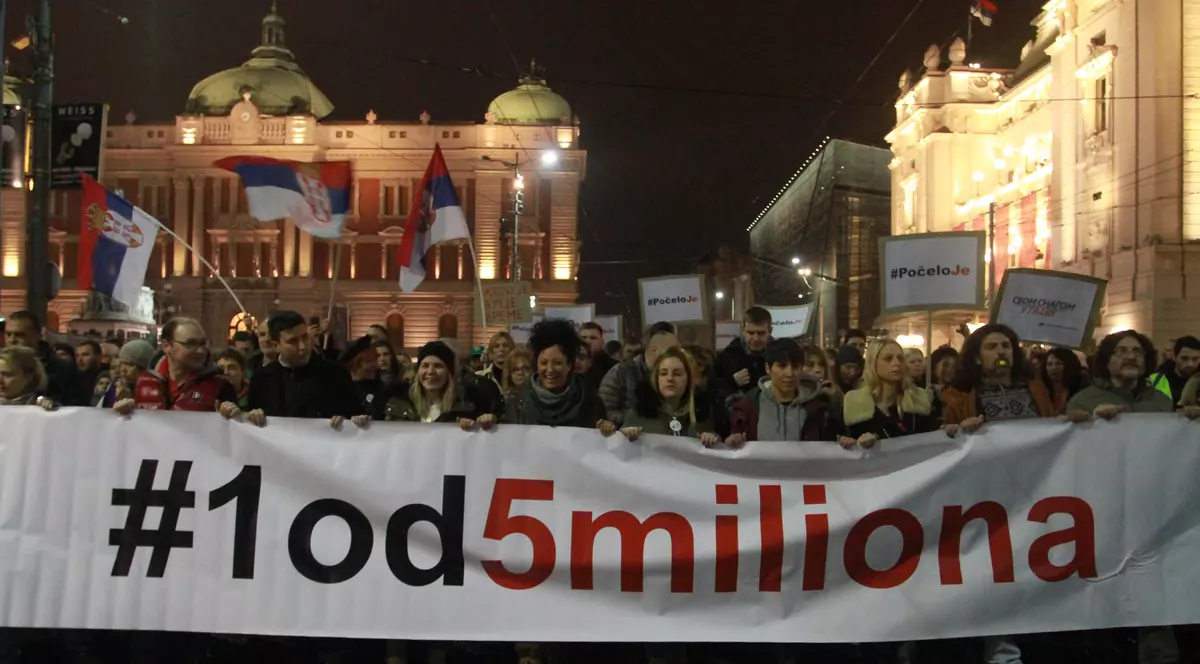 Proteste în Serbia față de președinte