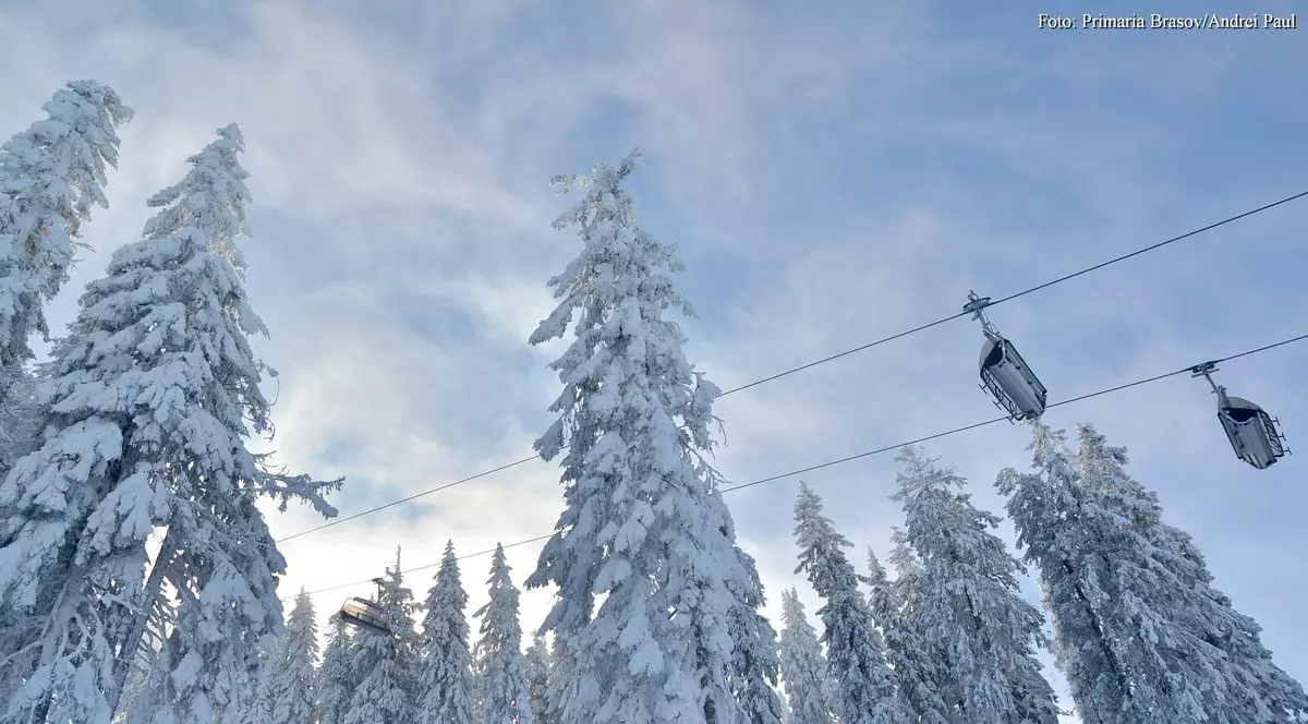 Telescaunul din Poiana Brașov a fost redeschis. Telescaun