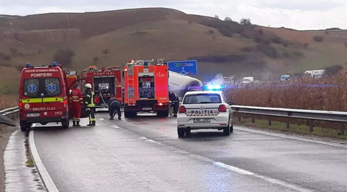 Mașină a Ambasadei Albaniei accident în Mureș