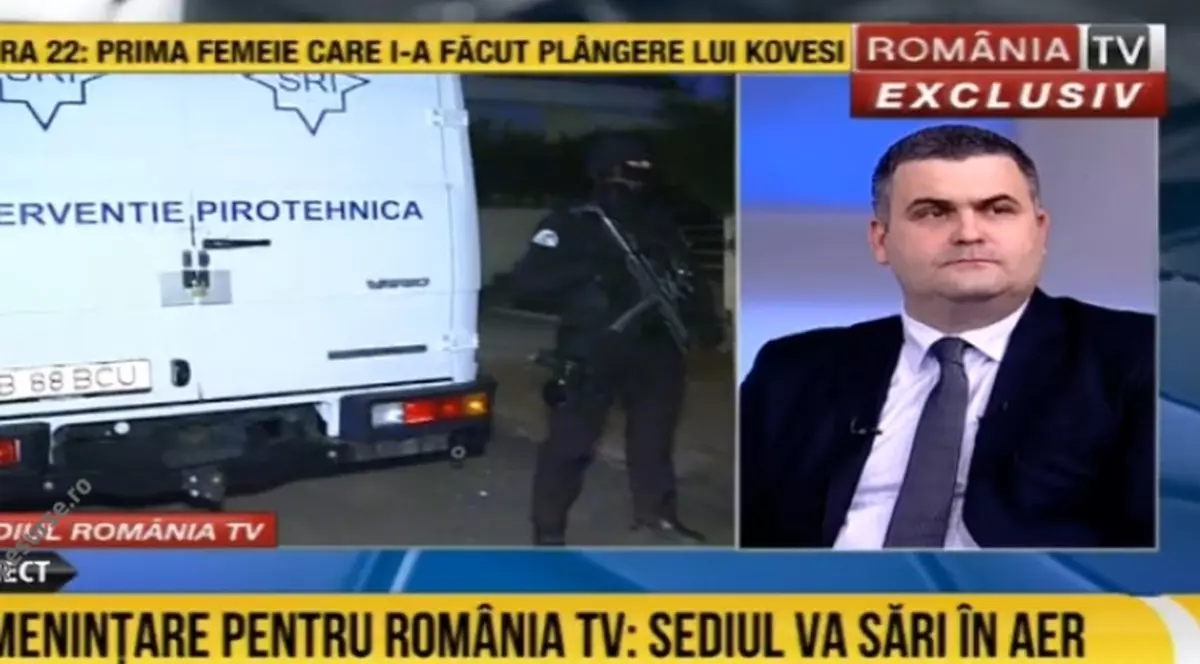 Alertă cu bombă la sediul televiziunii România TV. Autorul amenințării a fost identificat