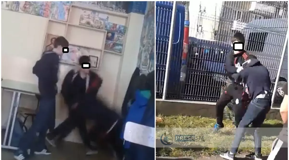 Scene șocante la o școală din Satu Mare! Un elev este bătut cu sălbăticie de colegi