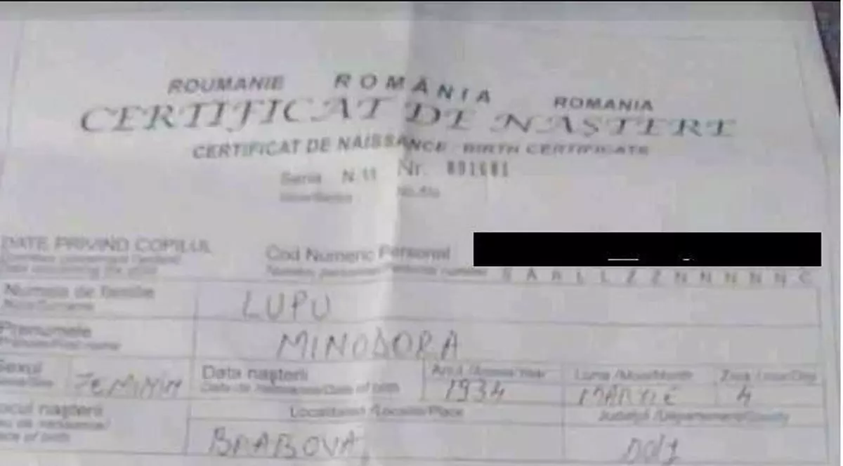 Familia unei femei moarte din Dolj a primit un certificat de naștere în locul celui de deces