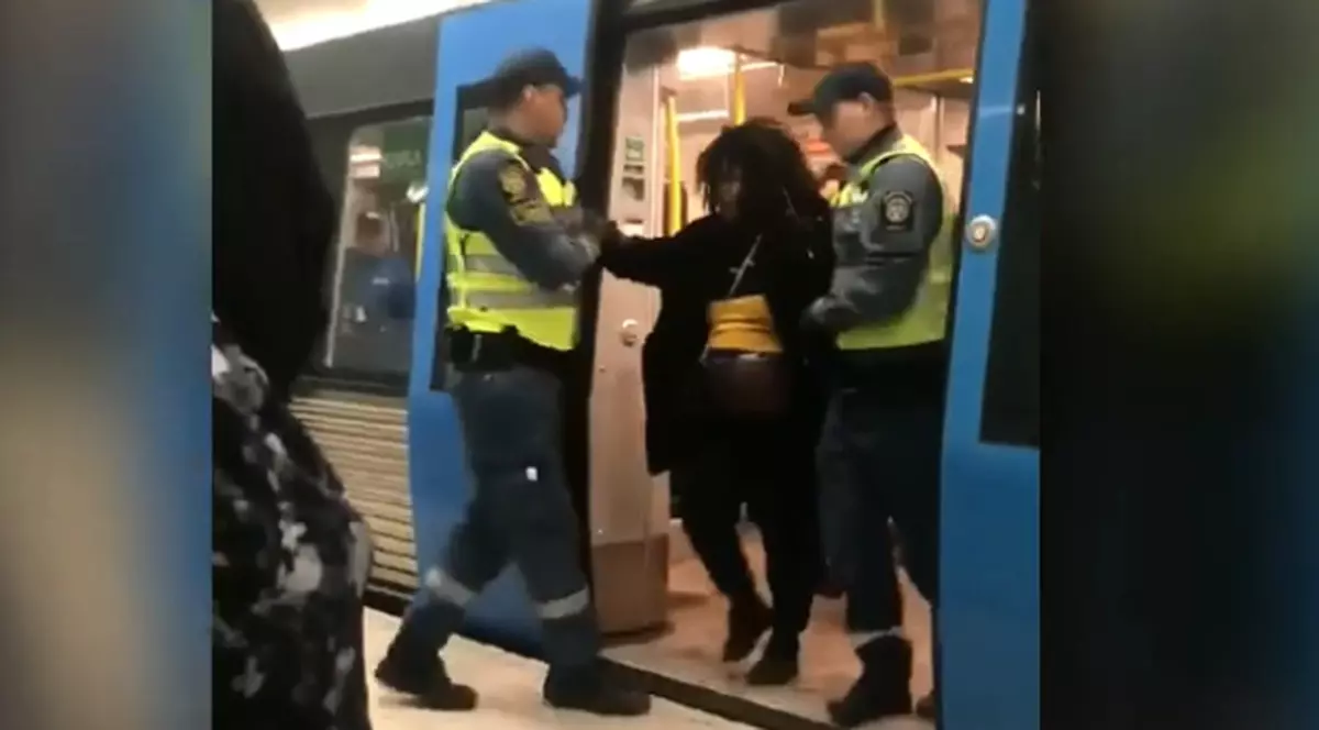 Scene ireale la Stockholm! O femeie gravidă a fost luată pe sus de gardienii de la metrou! Fetița ei de câțiva ani a fost martoră la această scenă