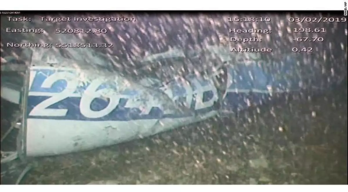 Epava avionului în care se afla Emiliano Sala