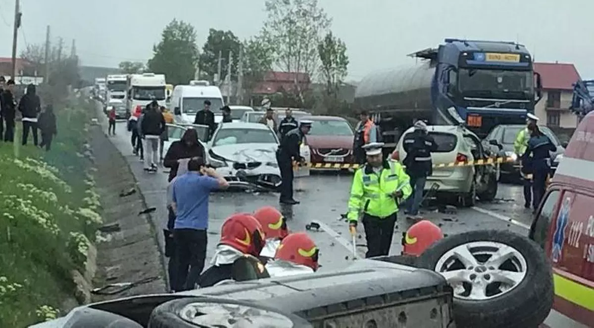 Accident înfiorător în localitatea Bălţaţi din Iași