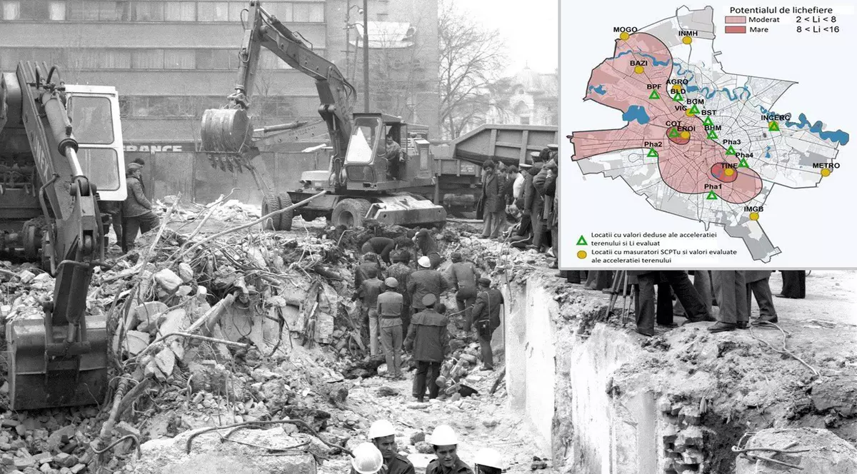 Harta Bucureștiului de după cutremur, pe care autoritățile nu v-au arătat-o niciodată! Zonele în care se poate produce lichefierea solului, fenomenul care transformă pământul în nisip mișcător în caz de seism