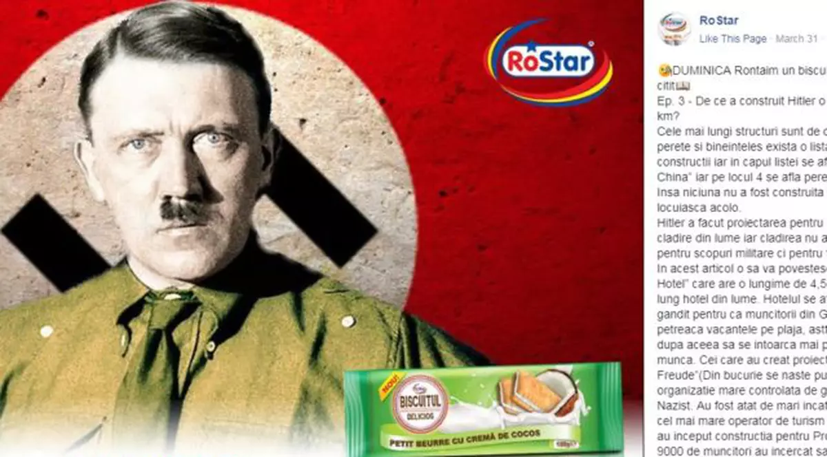 Imaginea lui Hitler și zvastica, într-o campanie controversată de promovare pentru biscuiți