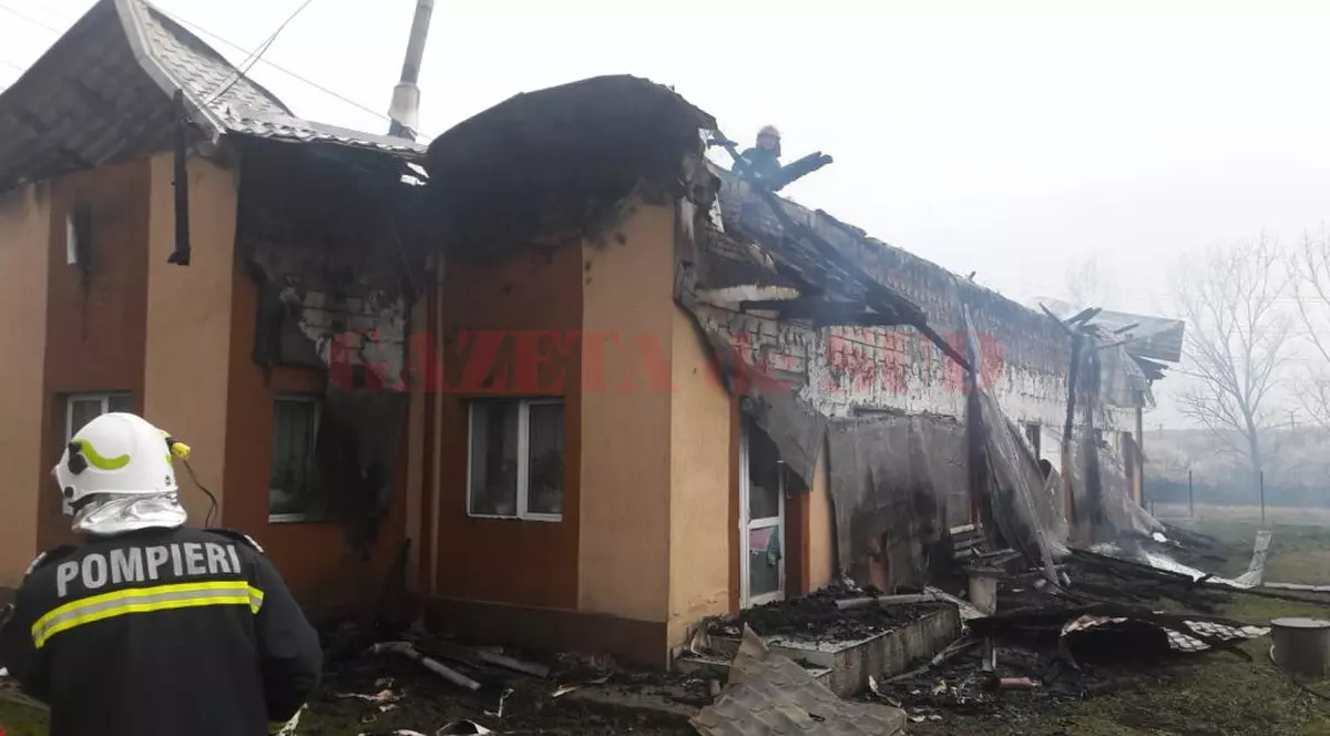 Incendiu la o grădiniță din Făurești, Vâlcea.