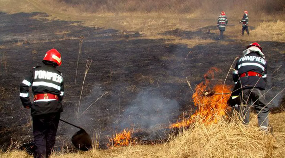 Doi oameni au murit într-un incendiu de vegetația uscată în Maramureș