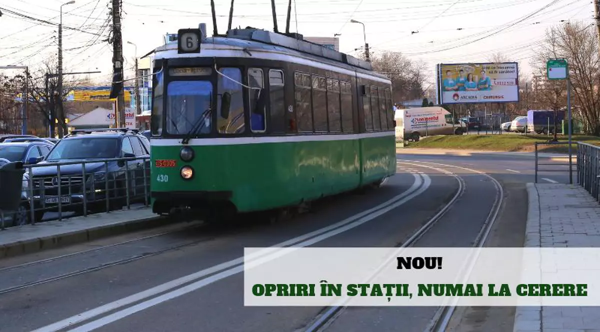 Tramvaiele și autobuzele din Iași nu vor mai opri decât la cerere