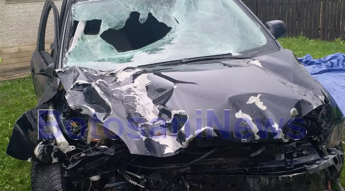 Un jandarm din Boroșani a produs un accident şi a fugit