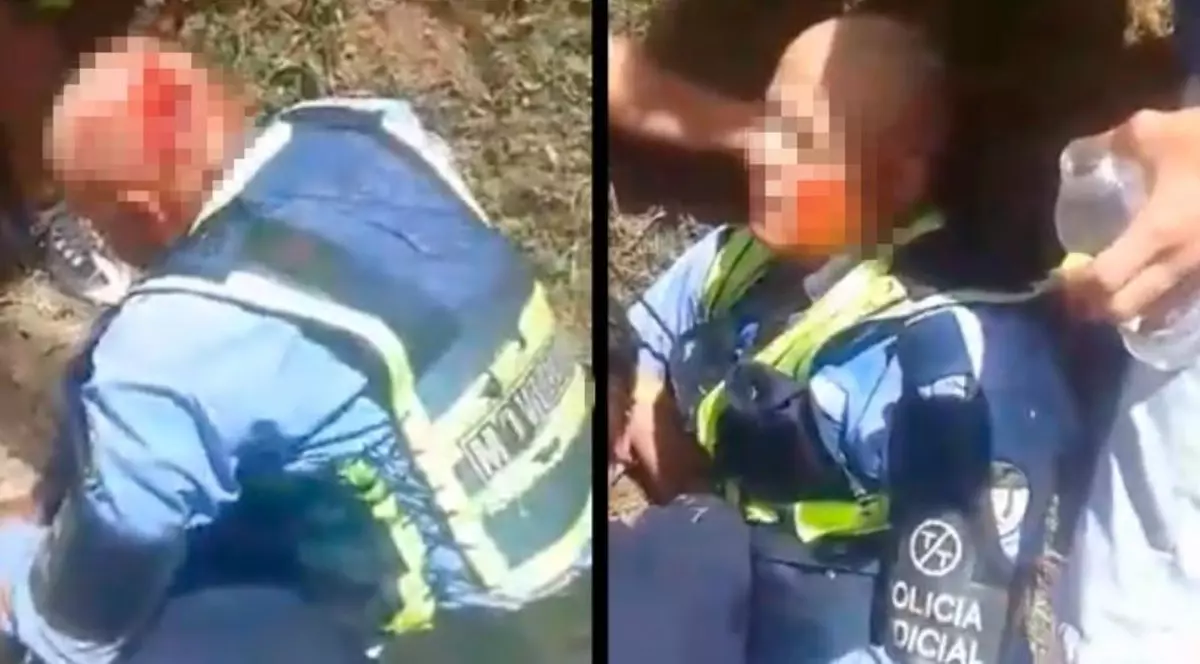 Un agent de poliție, atacat cu toporul de un șofer pe care l-a amendat