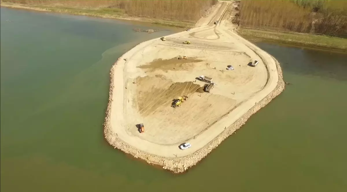 Cum arată șantierul podului suspendat peste Dunăre de la Brăila