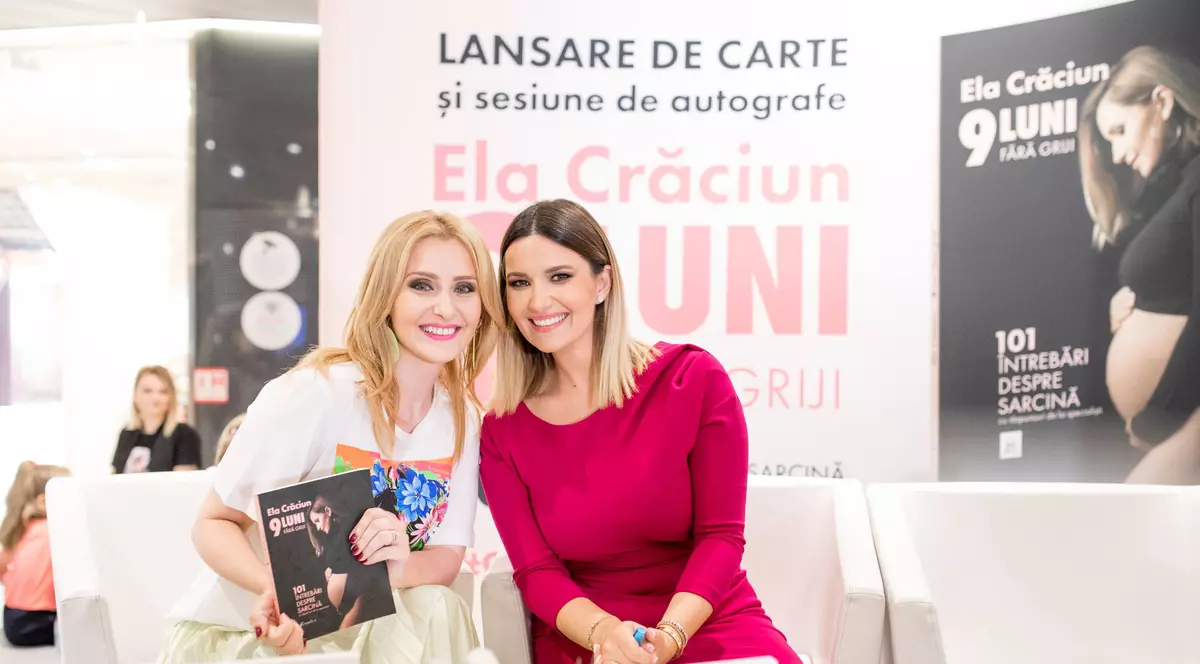 Ela Crăciun și-a lansat cartea „9 luni fără griji”, alături de mai multe vedete