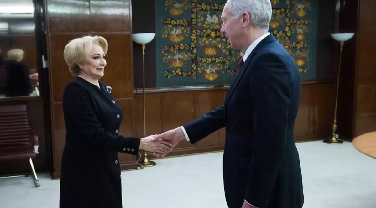 Viorica Dăncilă, întâlnire la Palatul Victoria cu ambasadorul SUA, Hans Klemm, după condamnarea lui Liviu Dragnea