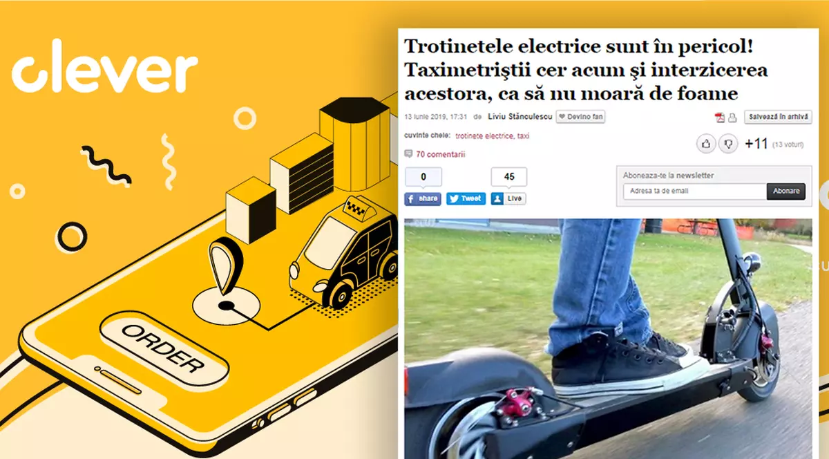 Aplicația Clever Taxi a lui Daimler Benz a plătit un articol în Adevărul, care-i prezintă pe taximetriștii români drept niște brute limitate, homofobe și amenințătoare!