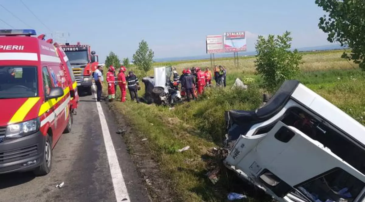 Accident între localitățile Ulmi și Bungetu din Dâmbovița