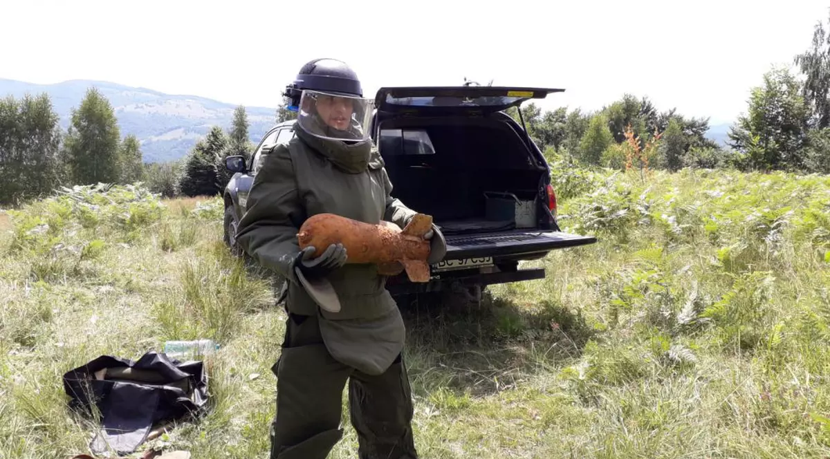 Două bombe de 50 kilograme fiecare, în stare perfectă de funcționare, descoperite la Bacău
