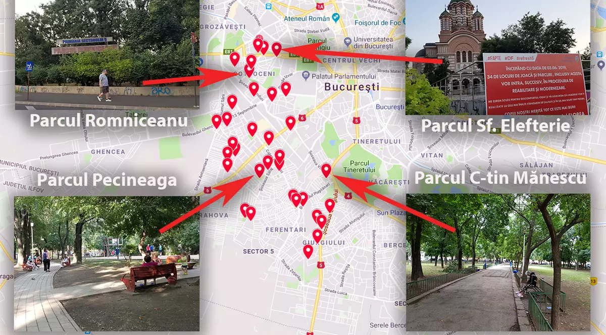 Locuri de joacă la 1,5 milioane de euro bucata! Daniel Florea, primarul PSD al Sectorului 5, cheltuie 54 de milioane de euro ca să amenajeze 34 de părculețe