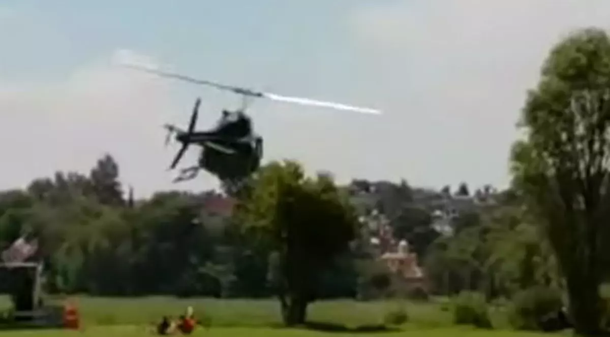 Accident cu un elicopter pe platourile de filmare ale unei telenovele. Două persoane au fost rănite