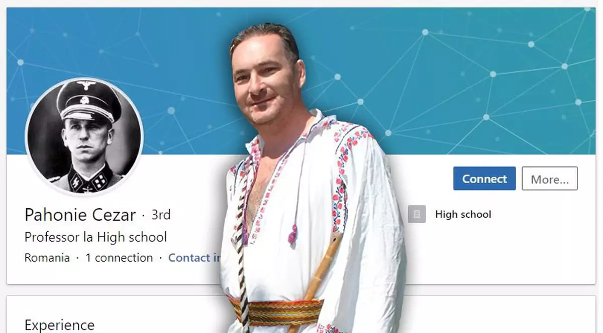 Un profesor de istorie din Mehedinți are la profil poza unui criminal de război nazist! Răspuns halucinant: “Nu au copiii carte să știe cine e”
