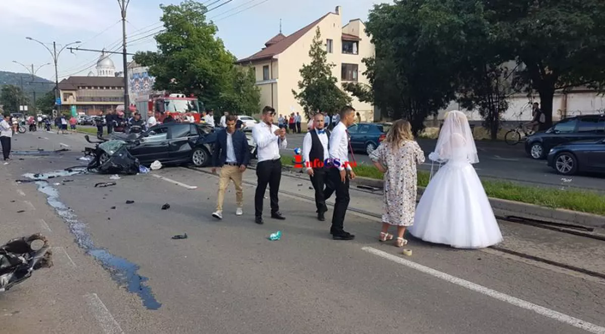 Un bărbat din Reșița a provocat un accident violent chiar în ziua nunții. Gestul care-l putea costa viața VIDEO