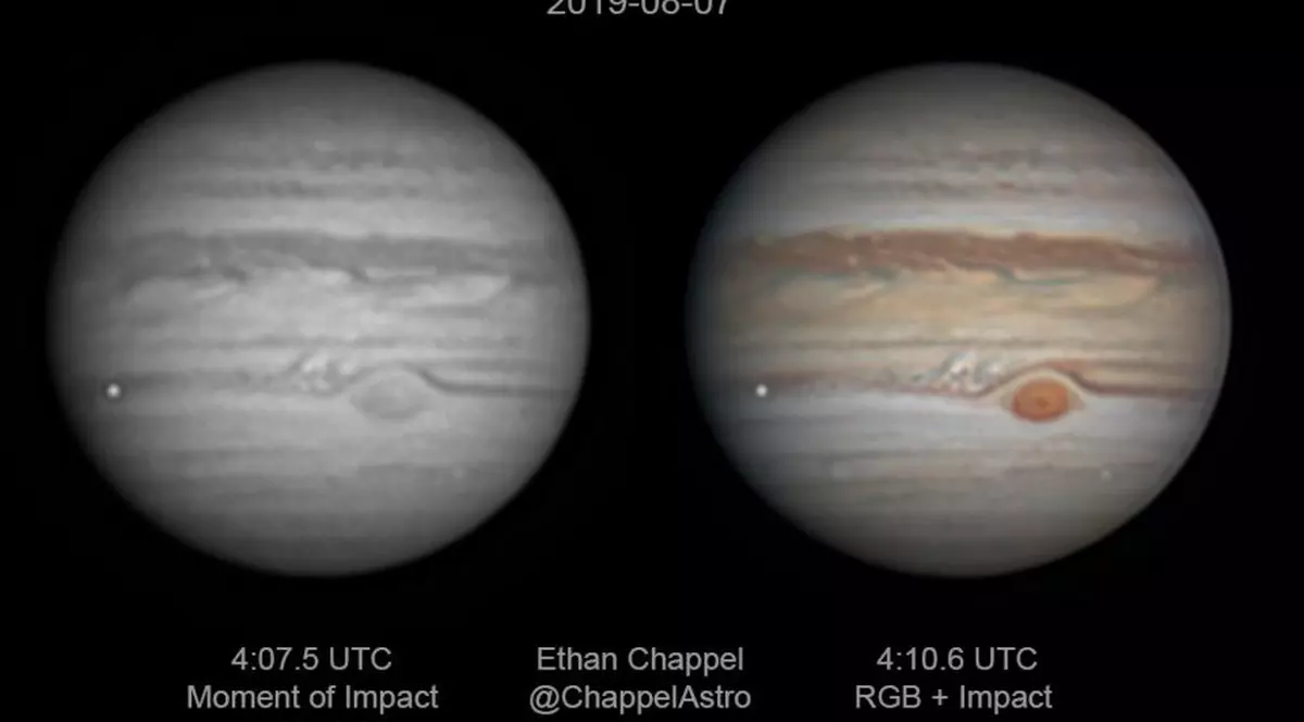 Un astronom amator a surprins întâmplător un moment rar pe Jupiter. Un meteorit a explodat cu puterea a peste 240.000 de tone de explozibil
