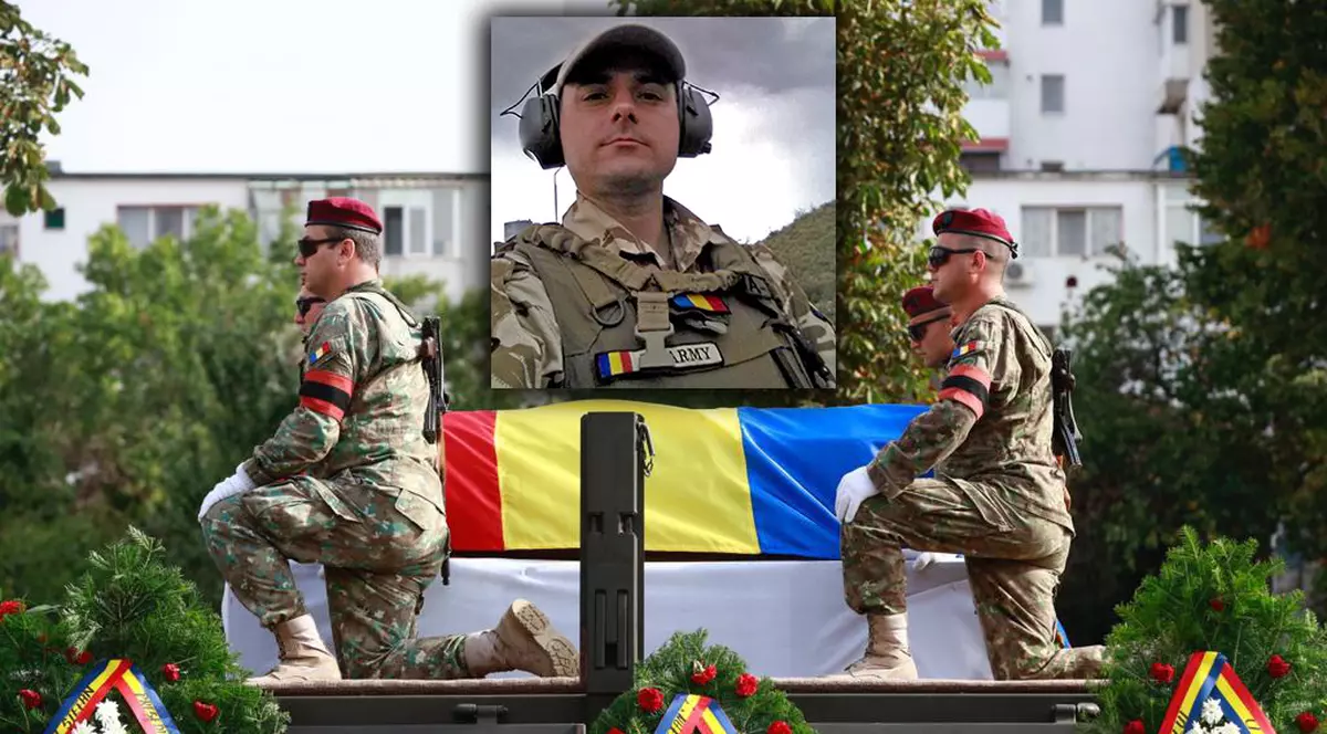 Ciprian Ștefan Polschi, militarul ucis în Afganistan, a fost înmormântat. Camarazii săi au tras salve de foc și au aruncat garoafe din elicopter