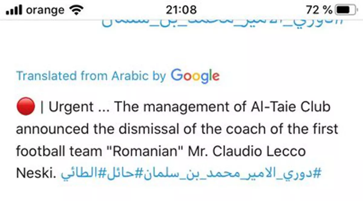 Antrenorul Claudiu Niculescu, demis de saudiții de la Al Tai