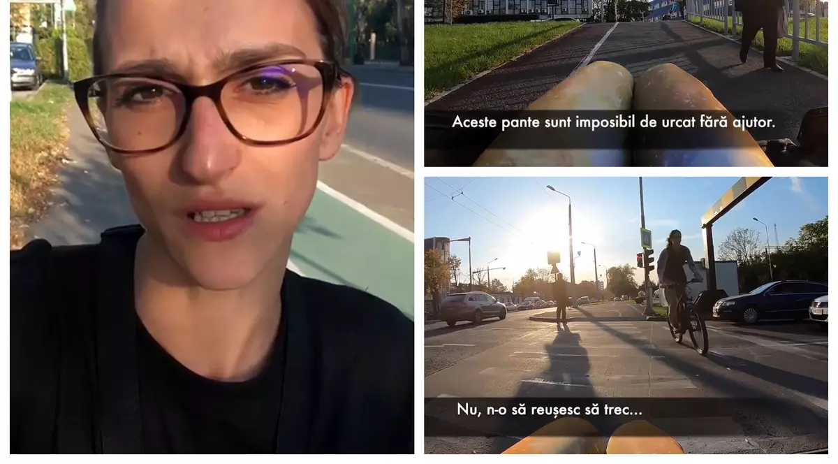 Experiment în scaun cu rotile prin Timișoara! Cum l-a trăit Ana, o tânără care s-a pus în locul persoanelor cu dizabilități: ”Lacrimi, furie, frustrare...”
