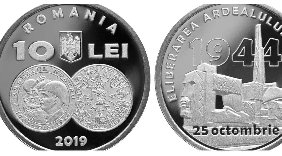 BNR lansează o monedă de argint pentru a celebra 75 de ani de la eliberarea Ardealului de Nord