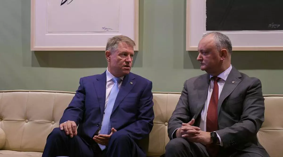Igor Dodon și Klaus Iohannis, într-o scurtă întrevedere la ONU, anul trecut