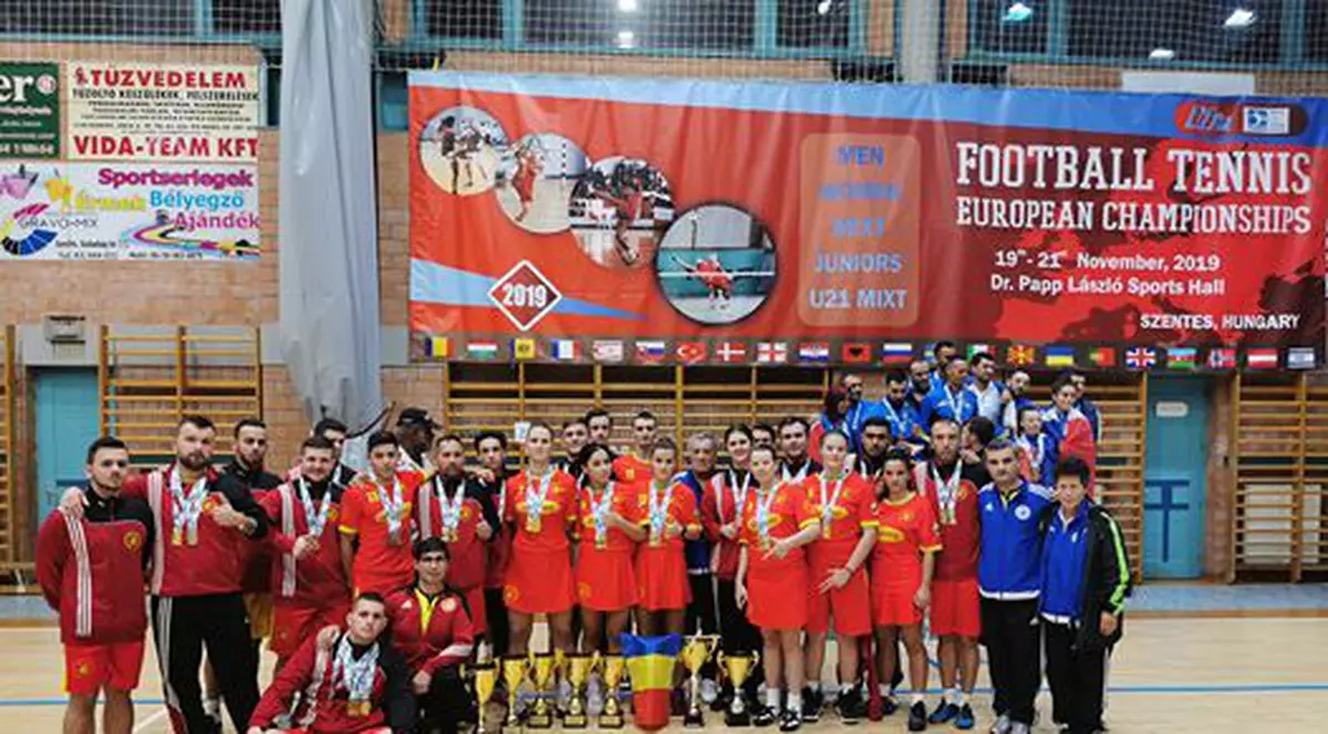 8 medalii de aur pentru tricolori la Campionatul European de tenis cu piciorul