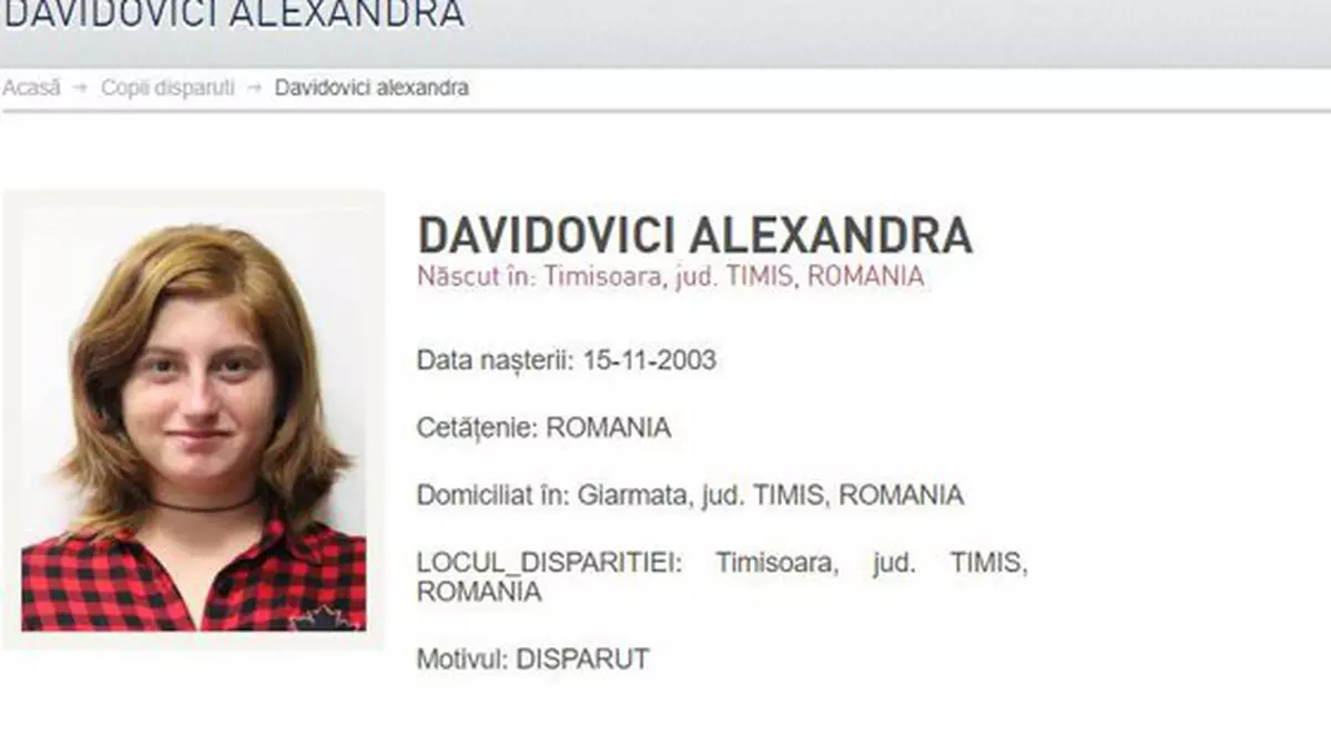 O adolescentă din Timiș a dispărut de miercuri. A plecat spre școală și nu a mai fost văzută