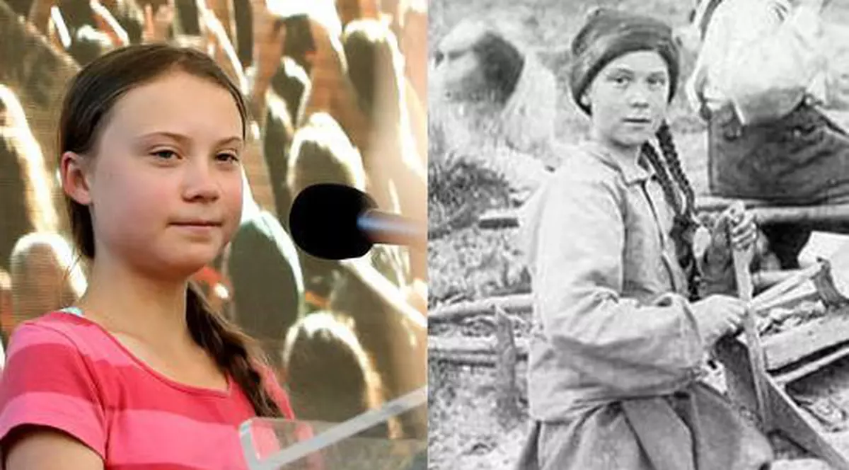 O fotografie făcută acum 120 de ani convinge oamenii că Greta Thunberg este o călătoare în timp