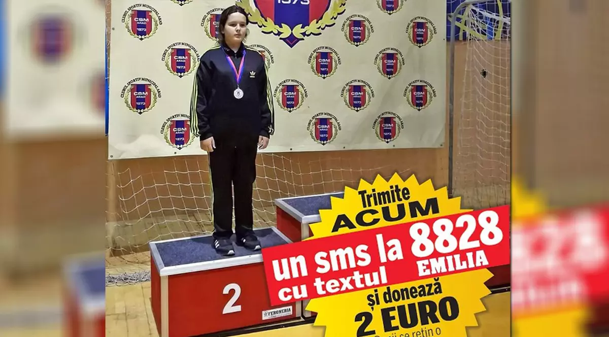 Emilia a rămas infirmă la doar 12 ani, în urma unui accident. Fetița, sportivă de performanță, are nevoie de 15.000 de euro pentru a putea merge din nou
