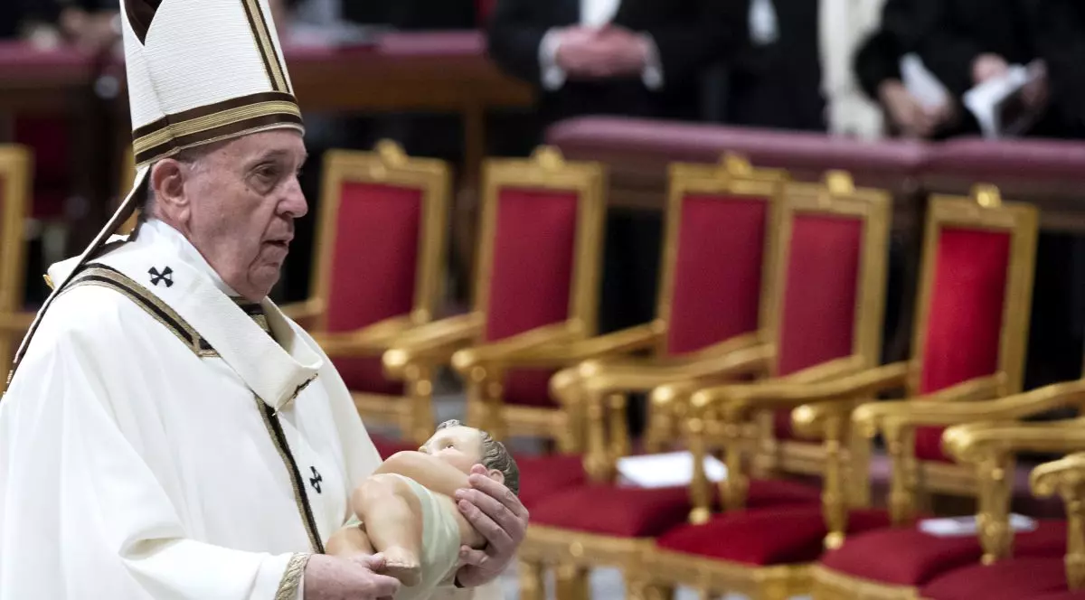 Papa Francisc, la slujba de Crăciun FOTO: EPA