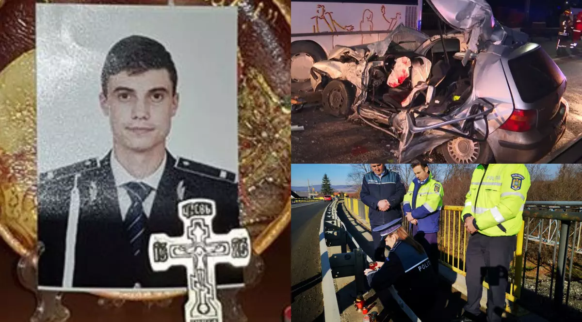 Polițistul care a murit în accidentul din Bistrița din cauza vitezei avea doar 22 de ani. Mesajul sfâșietor, publicat de mama tânărului