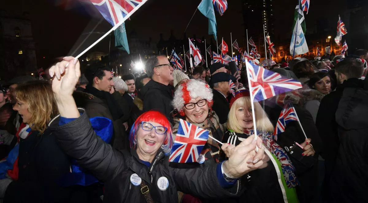 Sărbătoarea Brexitului, la Londra FOTO: EPA