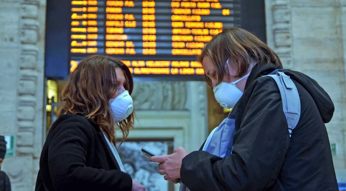 Zonele roșii și zonele galbene ale infecției cu coronavirus FOTO : EPA